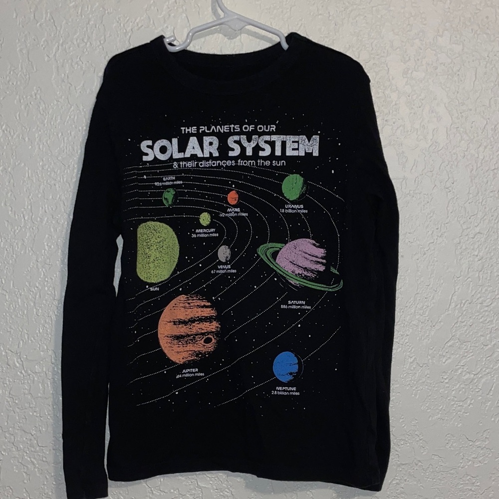 GAP Kids Solar System Long Sleeve Tee - Black